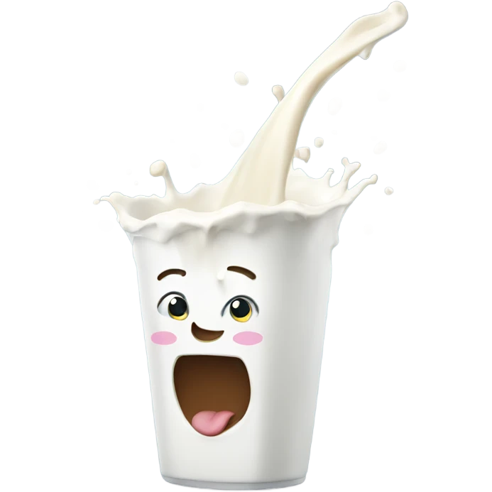 milk spilling from mouth emoji