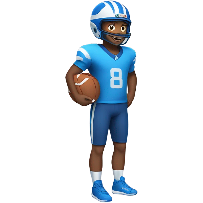 boy in blue sportswear helmet emoji