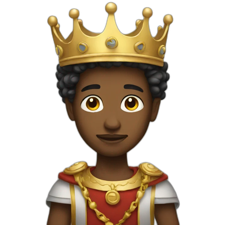 White young king emoji