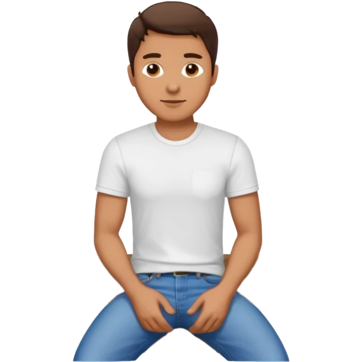 Man sitting on a table emoji