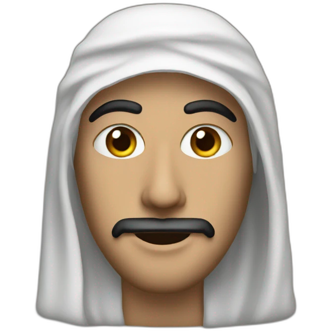 A masked, wheat-skinned Palestinian man emoji