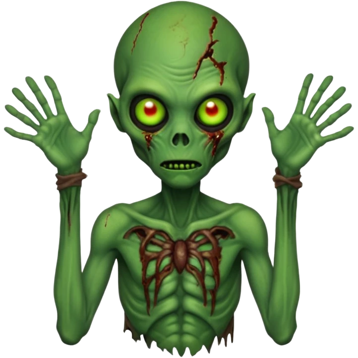 Alien zombie emoji