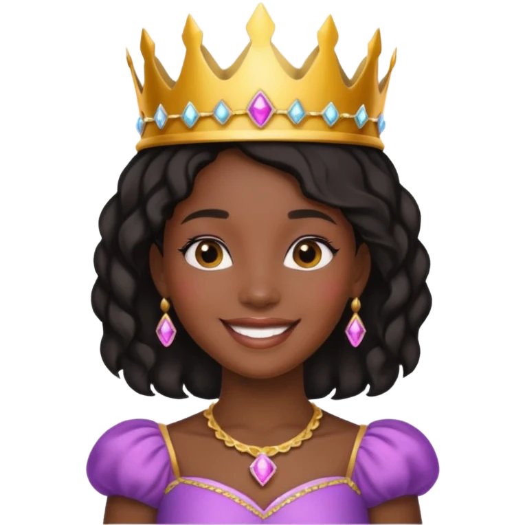 Black girl princess emoji