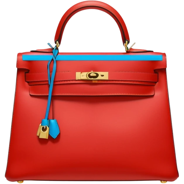 hermes kelly bag bright red emoji