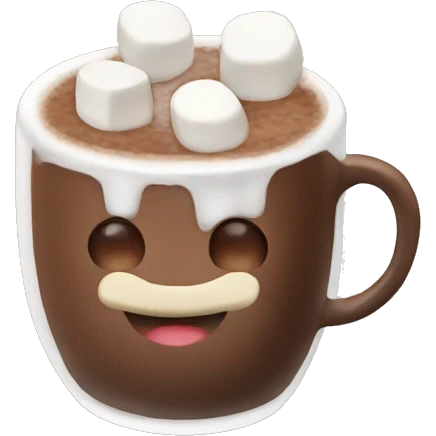 Hot cocoa with marshmallows emoji