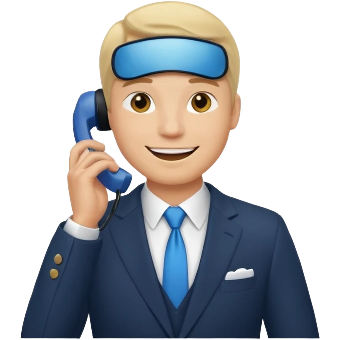 ligth man calling on the phone emoji