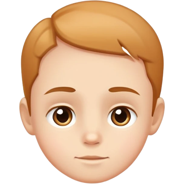 child's face highlighting the forehead, simple and friendly emoji