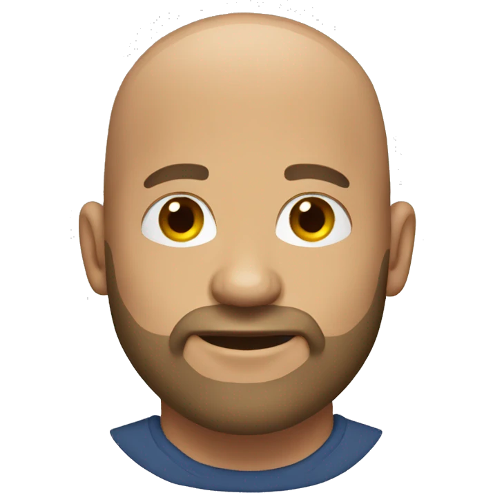 Bald man with light brown beard emoji