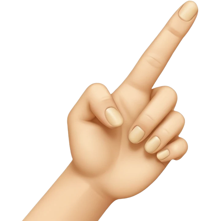 “Emoji-style hand making the letter ‘L’, with the index finger slightly curved. Clean, simple design, smooth shapes, neutral skin tone. White or transparent background, high resolution.” emoji