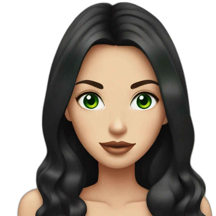 Girl looks like Megan Fox with green eyes  emoji