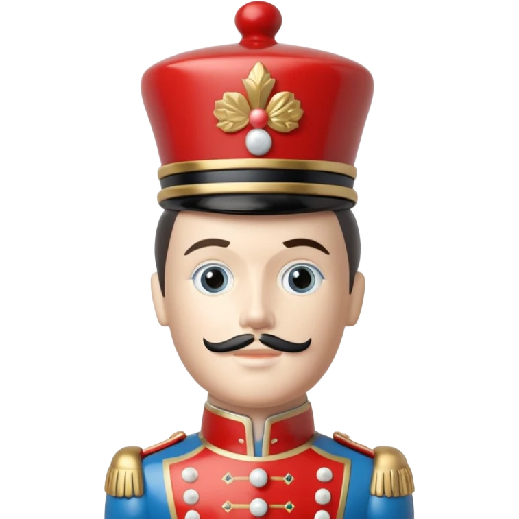 a nutcracker child thats half human and half nutcracker emoji