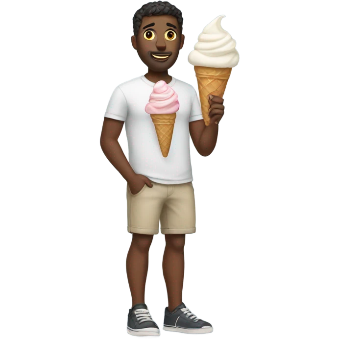 Man with shorts n ice cream  emoji
