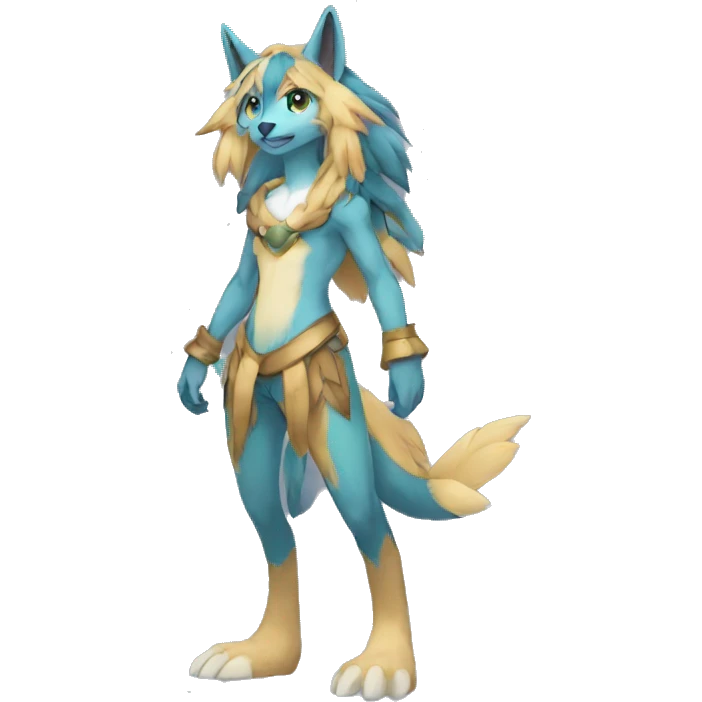 Anthro Sona Fakemon Full Body emoji
