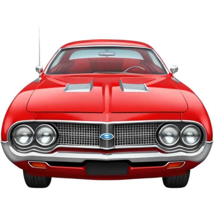 red ford torine from starsky and hutch with flashing teardrop light on top emoji