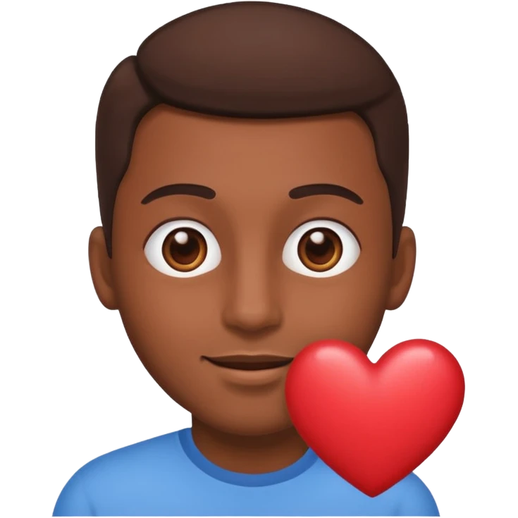 Hombre con ojos enamorados  , con 2 corazones en los ojos emoji