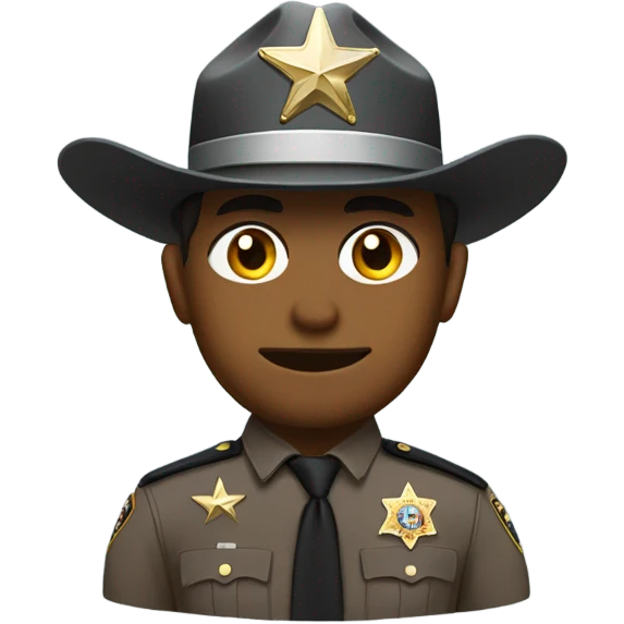 texas state trooper with western hat emoji