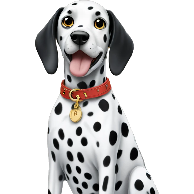 dalmatian infront od a prada shop emoji