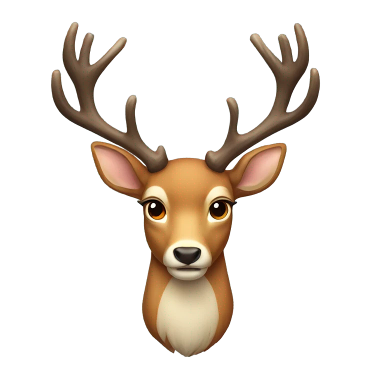 Deer with big antlers emoji