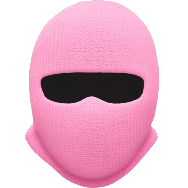 Pink ski mask  emoji