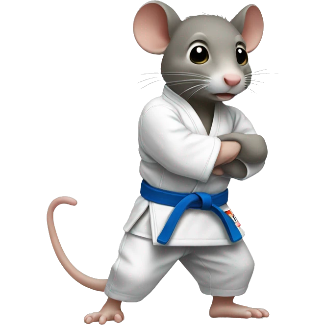 Un rat qui fait du judo emoji