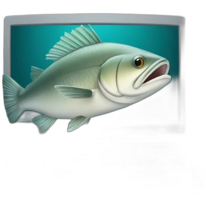 hake fish on the computer emoji