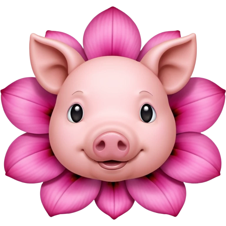 Pig in a flower emoji