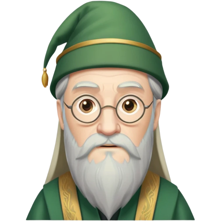 Dumbledore green hat emoji