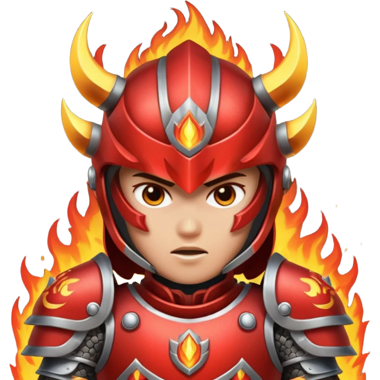 fire armored warrior emoji