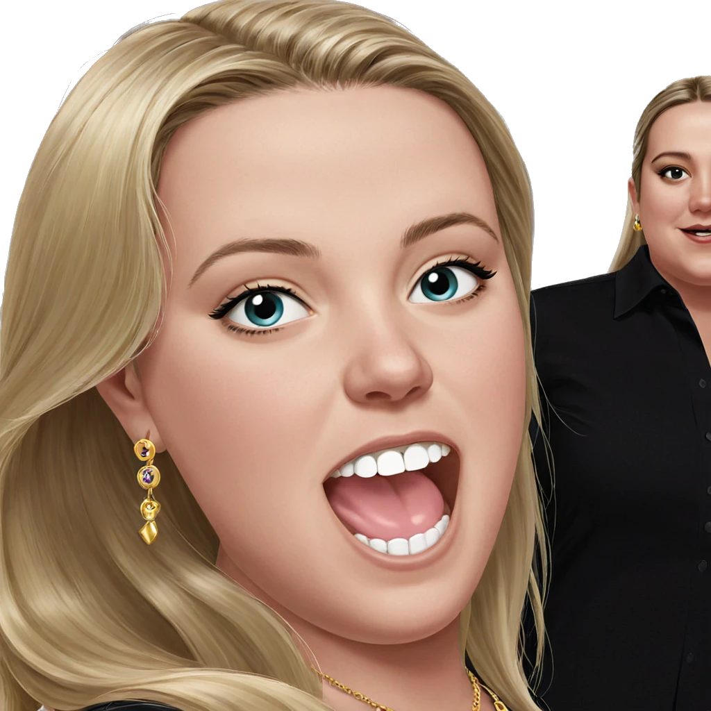 blonde siblings with jewelry emoji