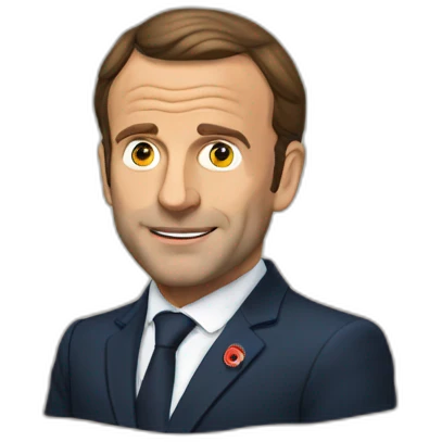 Macron qui cours emoji
