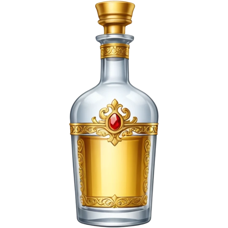 a golden bottle of vodka emoji