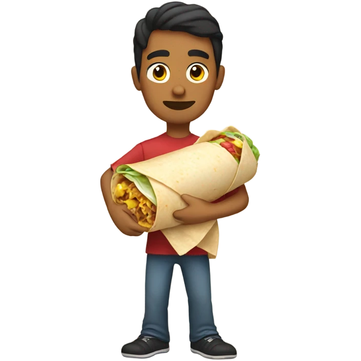 Mexican holding burrito emoji