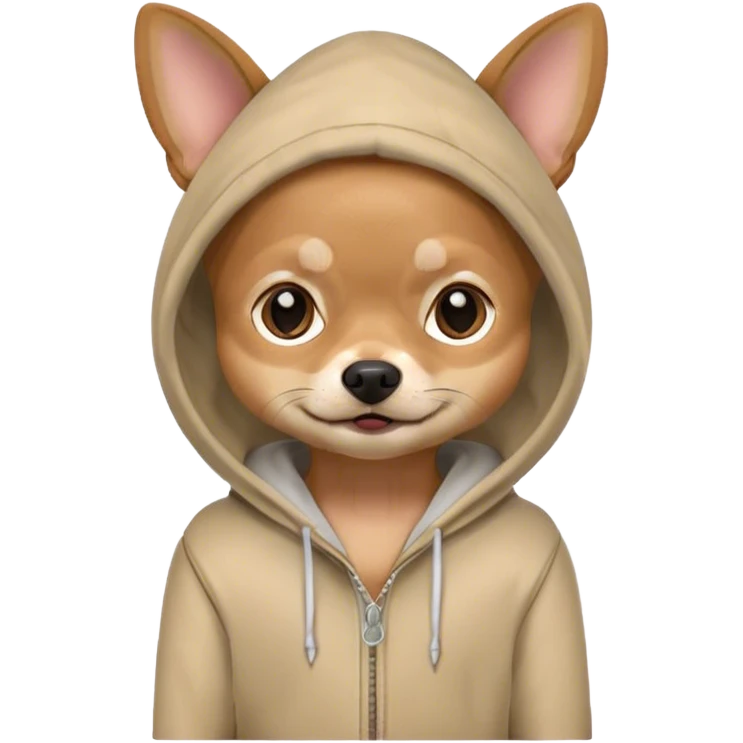 Chihuahua wearing a hoodie emoji