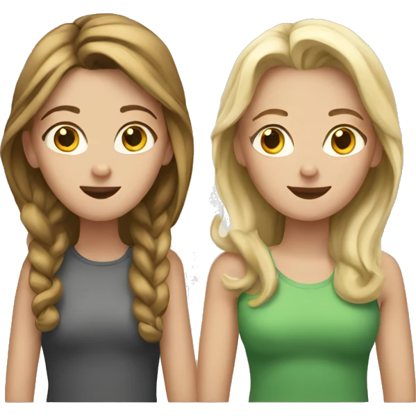 2 white girls is talking emoji