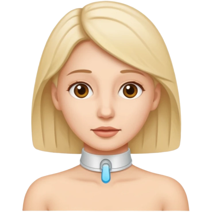 a woman wearing a tracheostoma emoji