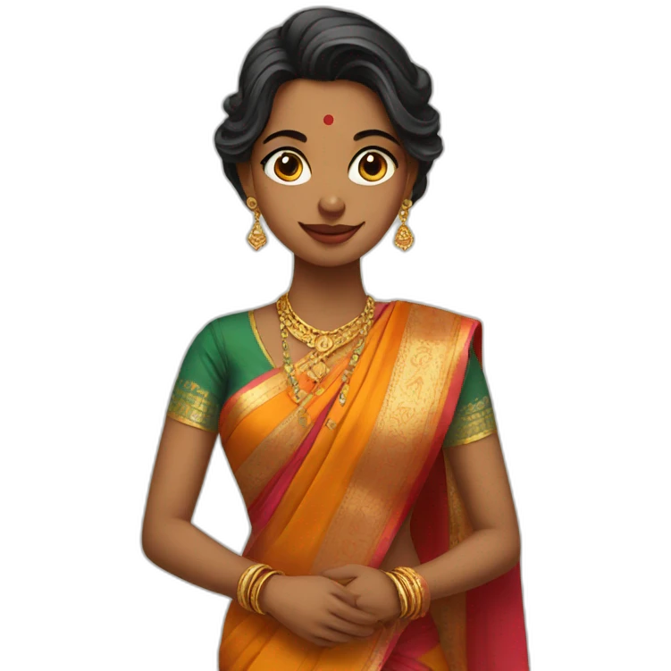 Girl in saree emoji