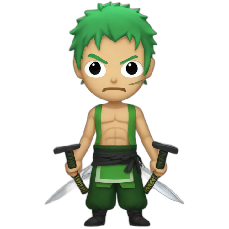 Zoro with three swords emoji