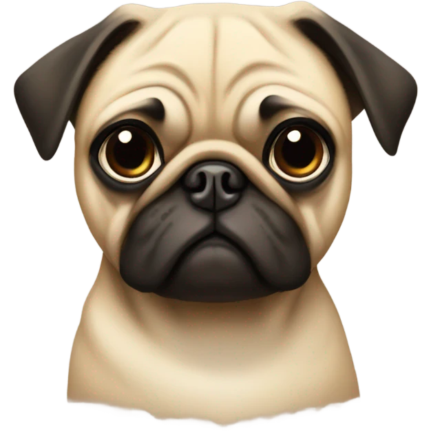 Pug with bow  emoji