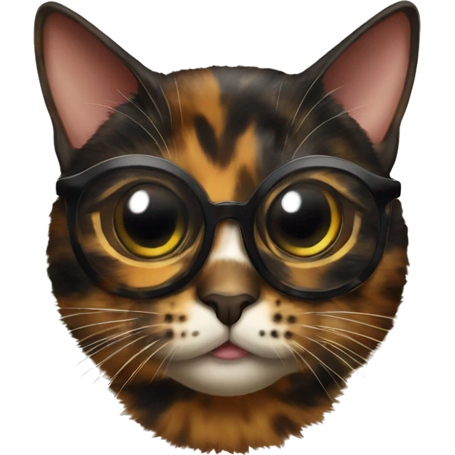 tortoiseshell cat who’s lost one eye emoji