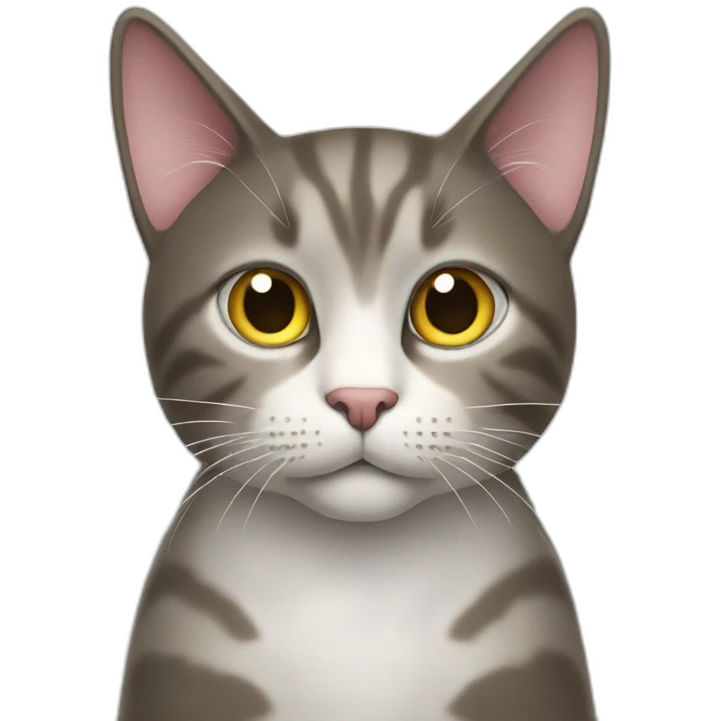 The cat writing programs. emoji