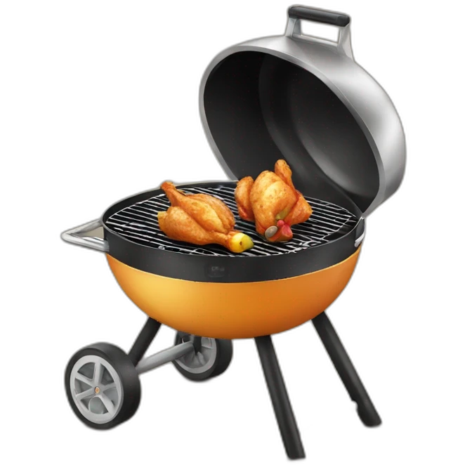 Tu poulet rôti sur le barbecue emoji