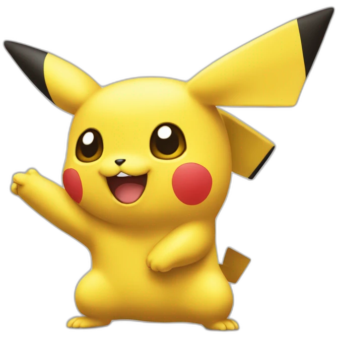 Pickachu qui fait une attaque éclaire emoji