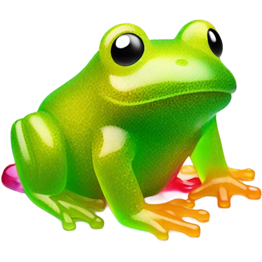 Gummy bear frog emoji