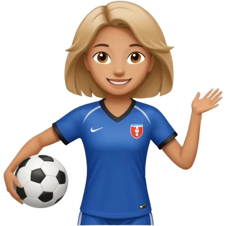 girl tha plays football emoji