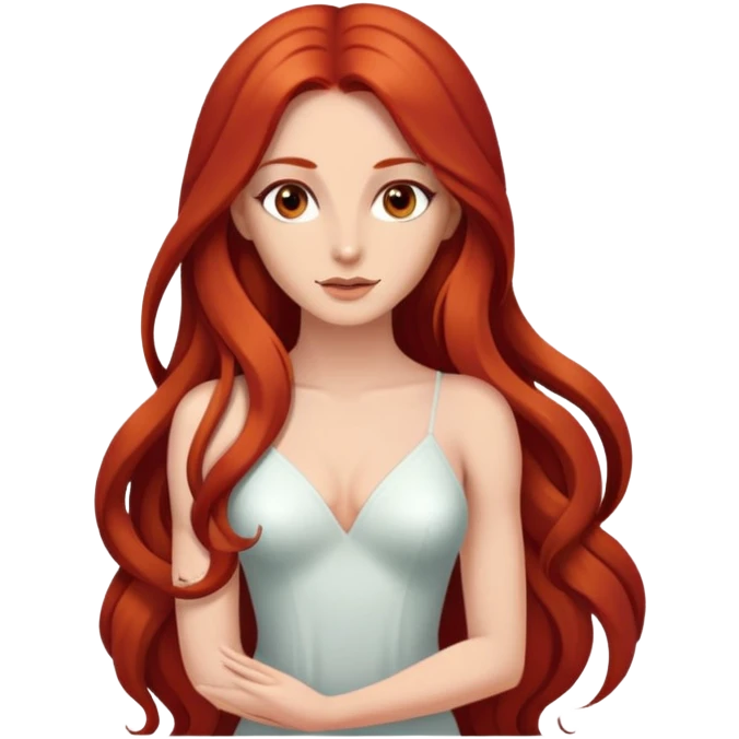   Feel in love very Magic God Fee femme avec des cheveux très long roux, yeux marrons belle comme une déesse avec un beau corps emoji