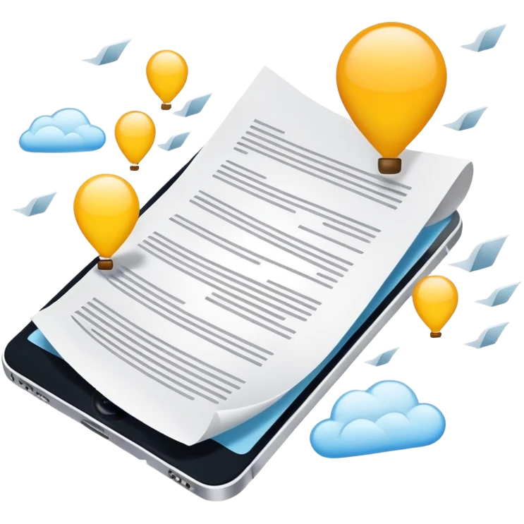 documents in the air emoji