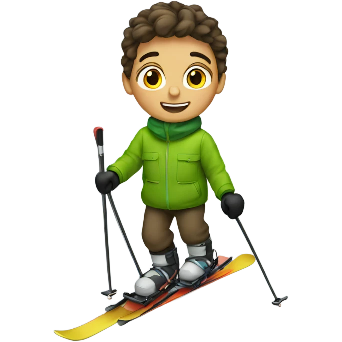 boys skiing emoji