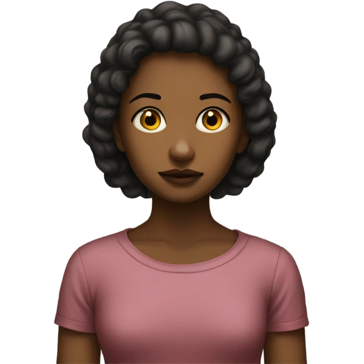 solitary girl portrait emoji