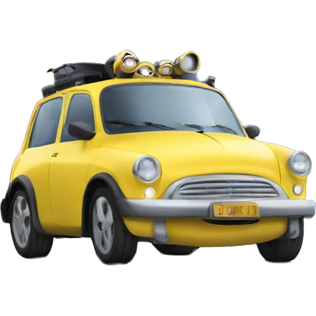 Minions drive car emoji
