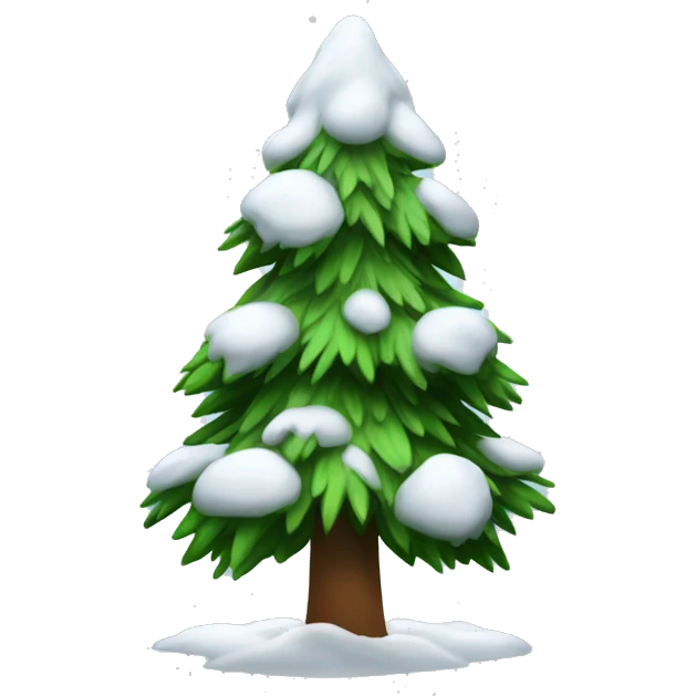 fir tree with snow emoji